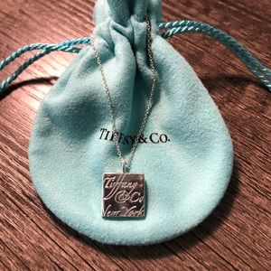 Tiffany & Co New York 925 Square Pendant Necklace